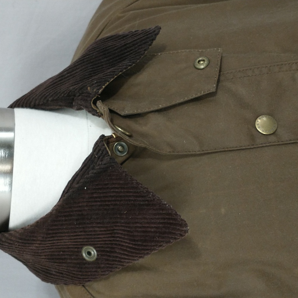 Barbour Wax Cotton Beaufort Jacket Tartan Lined 54" Chest 33" Long Jacket  ApxXL - Picture 2 of 16